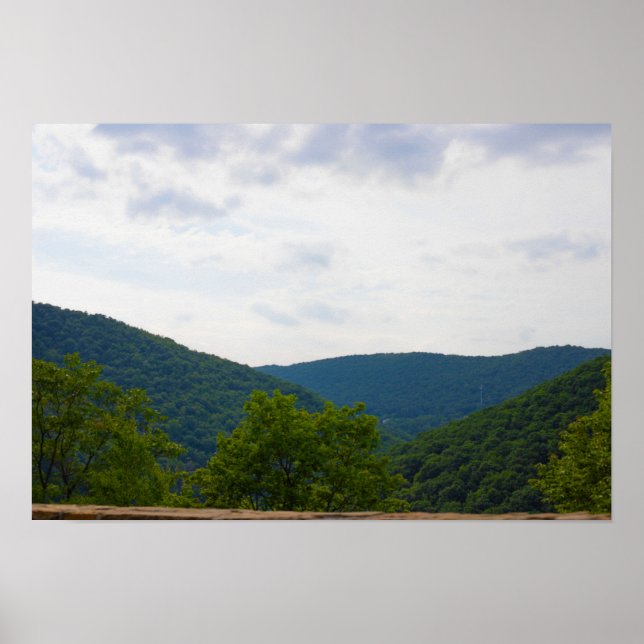 Póster Poster fotográfico de paisajes montañosos (Frente)