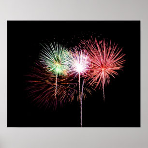 Póster Poster fotográfico de pantalla de fuegos artificia