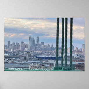 Póster Poster fotográfico de Philadelphia Skyline