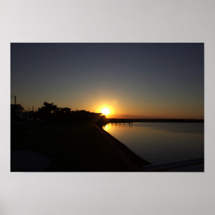Póster Poster fotográfico de Sunset Waterscape