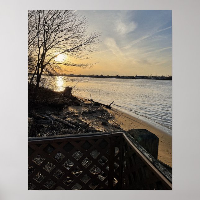 Póster Poster fotográfico de Sunset Waterscape (Frente)