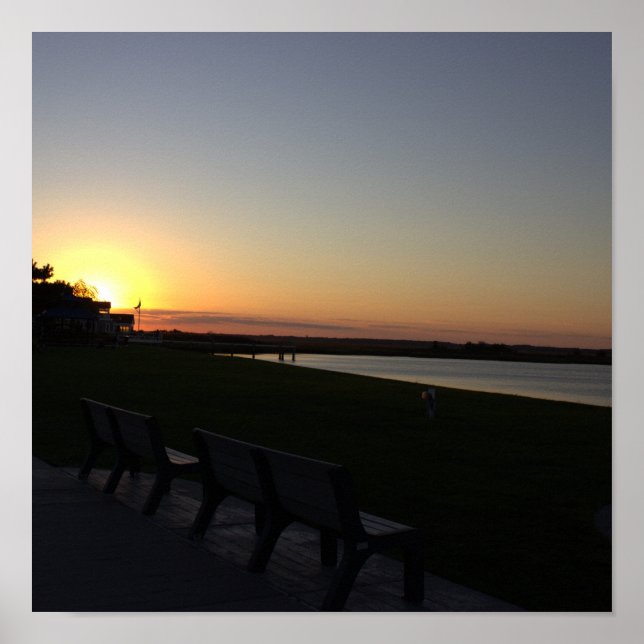 Póster Poster fotográfico de Sunset Waterscape (Frente)