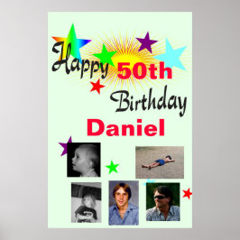 Póster Poster fotográfico del personalizado de cumpleaños