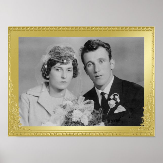 Póster Poster fotográfico personalizado de marco de borde (Frente)