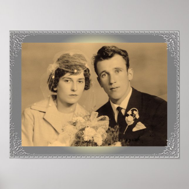 Póster Poster fotográfico personalizado de marco de borde (Frente)