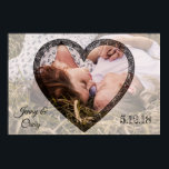 Póster Poster fotográfico personalizado para pareja<br><div class="desc">Poster fotográfico personalizado para el aniversario o boda de la pareja. Sólo tienes que añadir tu foto favorita y tu boda o fecha de aniversario.</div>