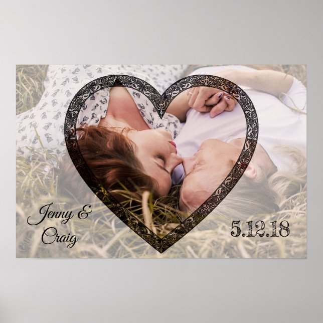 Póster Poster fotográfico personalizado para pareja (Frente)