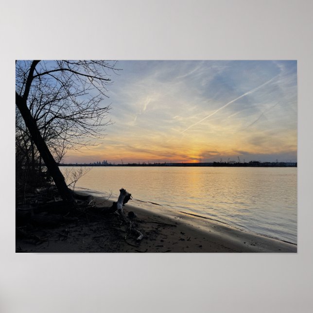 Póster Poster fotográfico River Sunset (Frente)