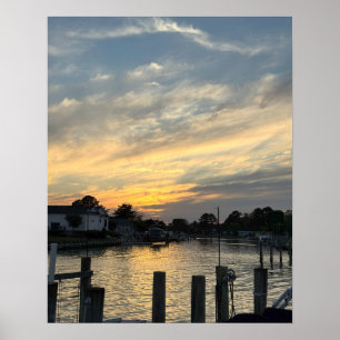 Póster Poster fotográfico Waterscape Sunset