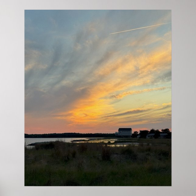 Póster Poster fotográfico Waterscape Sunset (Frente)