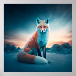 Póster Poster Fox Snow