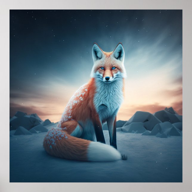 Póster Poster Fox Snow (Frente)