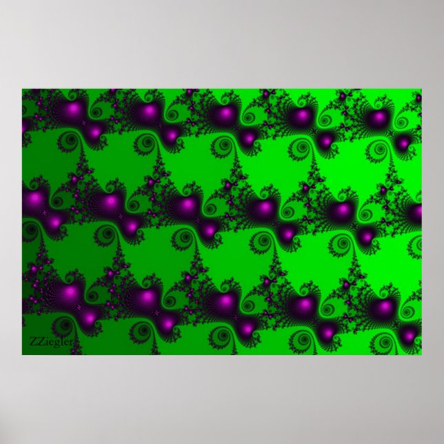 Póster Poster fractal de alta resolución Ziegler serie 1ª (Frente)