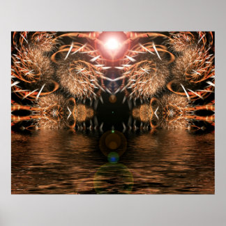 Póster Poster fractal de foco agudo