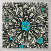 Poster fractal de Lotus Mandala