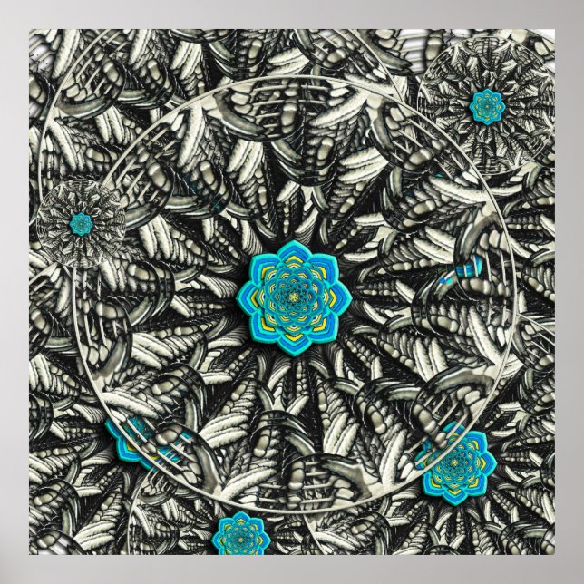 Póster Poster fractal de Lotus Mandala (Frente)