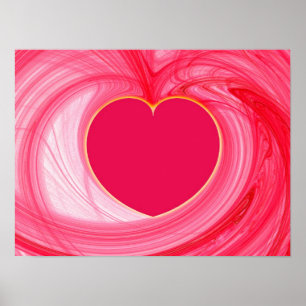 Póster Poster Fractal del Corazón