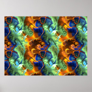 Póster poster fractal espacial