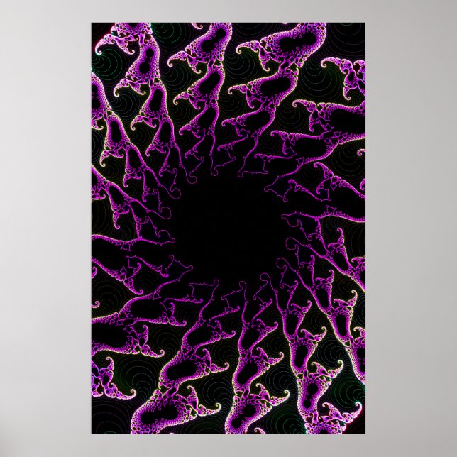 Póster Poster: Fractal Vortex psicodélico (Frente)