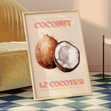 Poster francés Coconut Le Cocotier