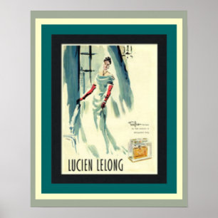 Póster Poster francés del perfume de Lucien Lelong del