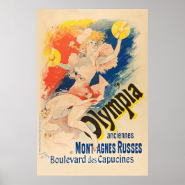 Póster Poster francesa: Mujer jugando a los címbalos de c