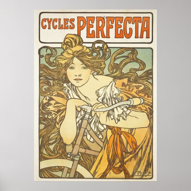 Póster Poster francesa vintage de mucha Art Nouveau (Frente)