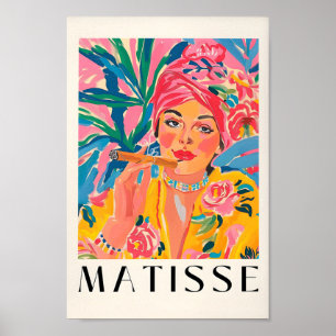 Póster Poster fumadora, imprenta matissa, cigarra cubana