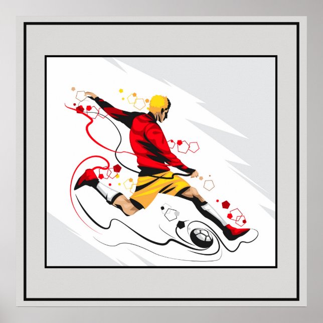 Póster Poster-fútbol de 24" x 24" (Frente)