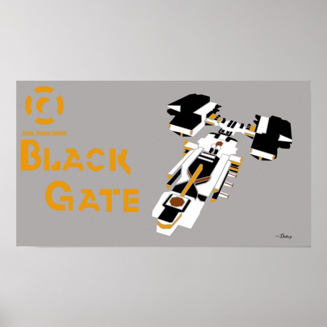 Póster Poster Galaxy Black Gate (Frente)