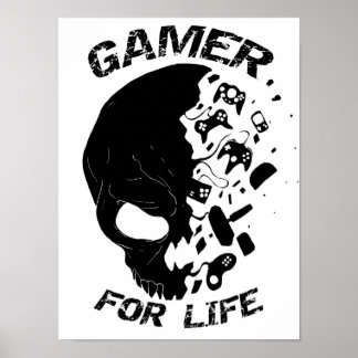 Póster Poster Gamer para la vida