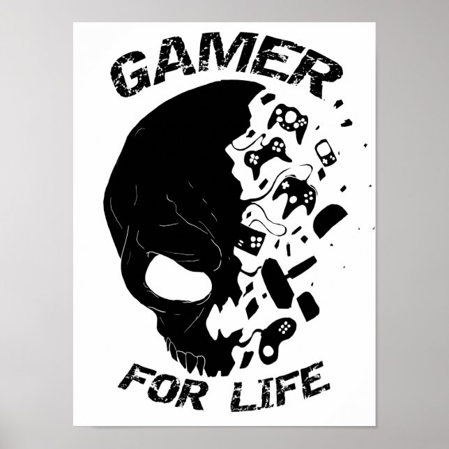 Póster Poster Gamer para la vida (Frente)