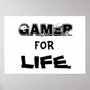 Póster Poster Gamer para la vida