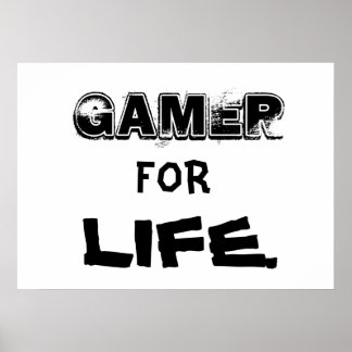 Póster Poster Gamer para la vida