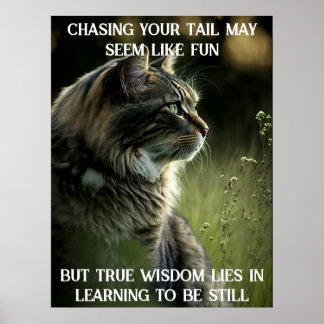 Póster Poster Gato inspirador Con Cita Motivadora
