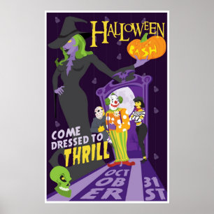 Póster Poster genérico del fiesta de Halloween