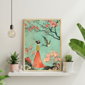 Póster Poster geométrico abstracto japonés (mate) 12x18