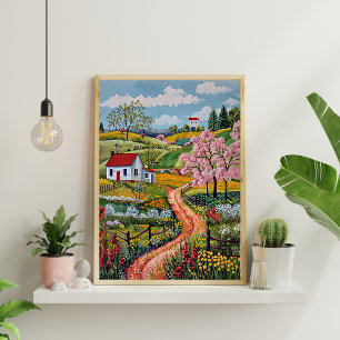 Póster Poster geométrico de abstracto nórdico (Matte)