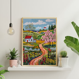 Póster Poster geométrico de abstracto nórdico (Matte)