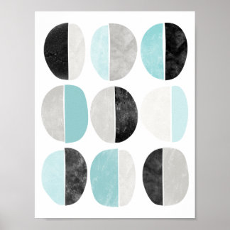 Póster Poster geométrico de estilo escandinavo
