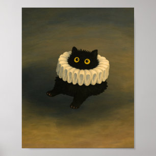 Póster Poster Ghibli Gato Negro Brillante