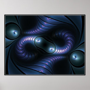 Póster Poster Giger infinita (azul)