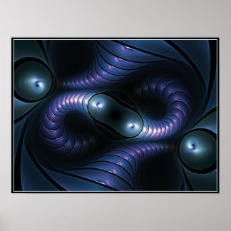 Póster Poster Giger infinita (azul)