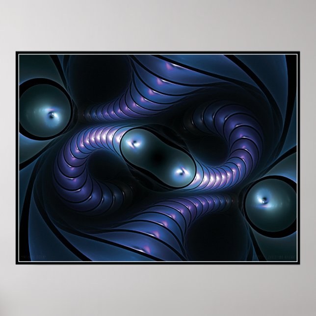 Póster Poster Giger infinita (azul) (Frente)
