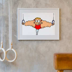 Póster Poster Gimnast de Hombre Fuerte
