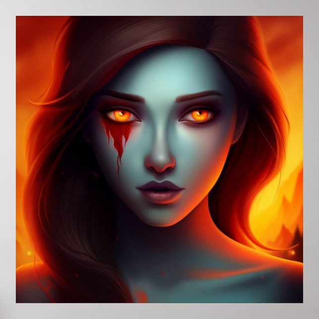 Póster Poster Girl with Fire (Frente)