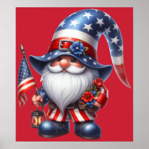 Póster Poster Gnome Patriótico