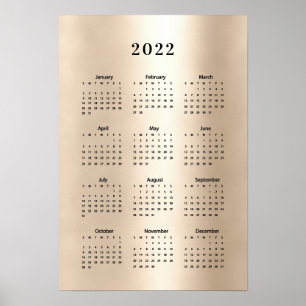 Póster Poster Gold del Calendario 2022