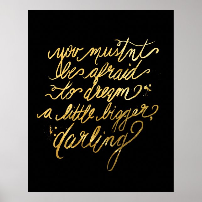 Póster Poster Gold "Dream Bigger" (Frente)