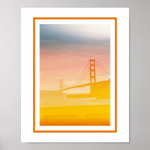 Poster Golden Gate Sunset